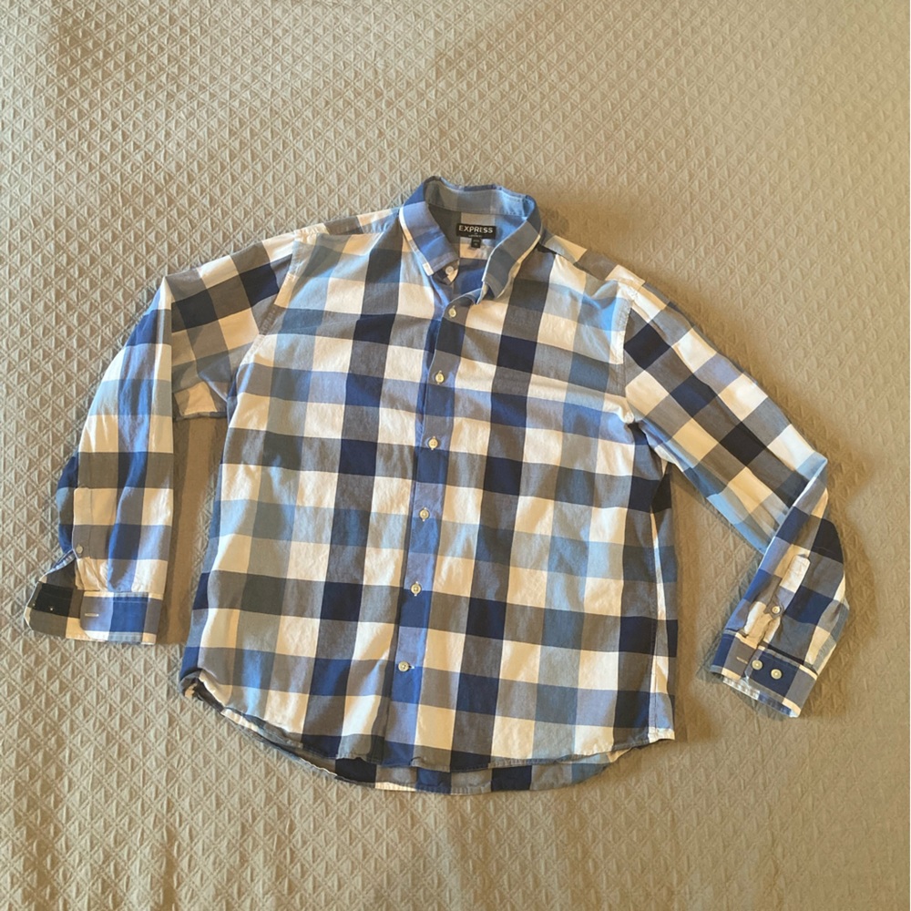 Mens Express Modern Fit Button Up